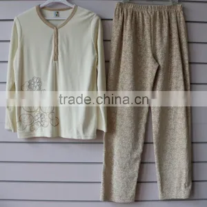 Ladies Velour Pajamas With Placket thumbnail-1