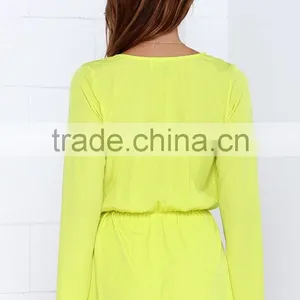 2015 Hot Selling Cute Lady Long Sleeve Mooning Women Playsuit thumbnail-5