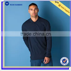 2017Fashion Long Sleeve 100%cotton Mens Polo Shirt,casual Shirts thumbnail-1