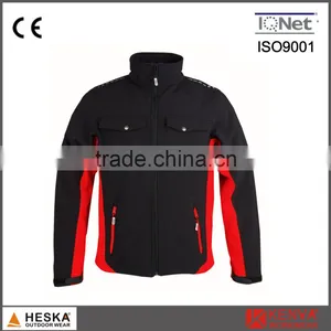 Wholesale 100% Polyester Twill Jacket Mens Heat Transfer Softshell Jacket thumbnail-1