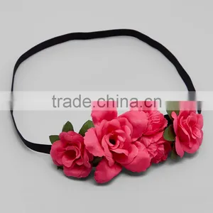 New Fashion Girls Headband Pink Flower Crown Headband For Little Girl Fancy Children Accessories A-NP-HA905-253 thumbnail-1