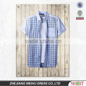 Comfortable Style 2016 Plaid Short Sleeve Casual Shirt for Men thumbnail-2