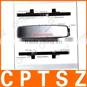 Wireless Bluetooth Rear View Mirror Hands-Free Car Kit thumbnail-1