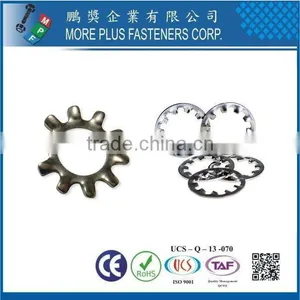 Taiwan Stainless Steel 18-8 Copper Brass Aluminum Tooth Lock Washer Type Of Lock Washers Star Lock Washer thumbnail-1