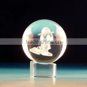 Good k9 Crystal Balls With 3D Laser Engraving Snoopy thumbnail-1