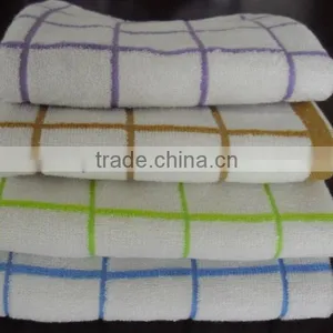 70% Bamboo 30% Cotton Antibacterial Checkered Hand Towel thumbnail-1