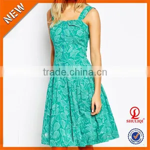 2016 Tops Designs Girls Party Printed Dresses /latest Party Wear Dresses thumbnail-1