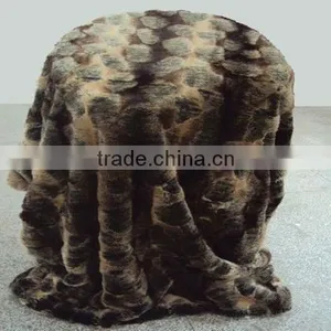 Long Pile Faux Fur Blanket thumbnail-1