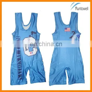 Sublimated Women's Wrestling Singlet/ Men Wrestling Singlet/ Lycra Wrestling thumbnail-1