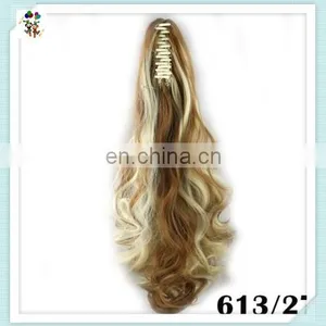 Natural Colors Long Curly Drawstring Synthetic Ponytail Hair Extensions HPC-0163 thumbnail-6