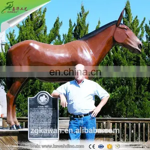 Kawah Realistic Resin Horse Artificial Life-Size Fiberglass Horse Statue For Sale thumbnail-4
