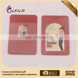 High Quality Horizontal Waterproof Clear Soft Pvc Color Printing Fancy id Card Holder thumbnail-1