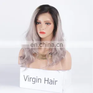 Human Hair Full Lace Wigs Under 100 Silver Gray Hair Full Lace Wig thumbnail-5