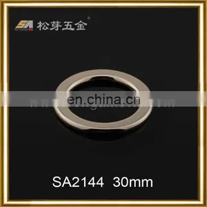 Fashion High Quality Solid Flat Metal O Ring for Handbags Straps thumbnail-1
