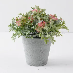 Mini Plastic Artificial Flowers Wild Potted Plan thumbnail-4