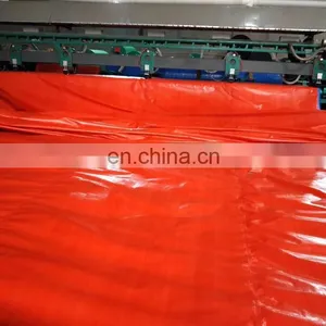 Double Red Waterproof Woven Tarpaulin Fabric PE Plastic Tarpaulin Sheet thumbnail-3