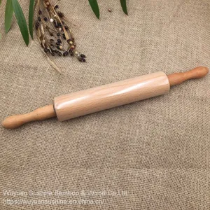 Wooden Rolling Pin,Made of Beech Wood thumbnail-1