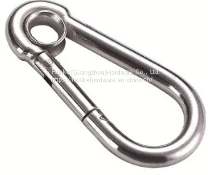 High Polished Metal Carabiner Hook Spring Snap Hook With Screw Lock thumbnail-4