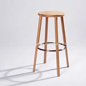 Solid Wood Bar Stool With Different Seat Height thumbnail-2