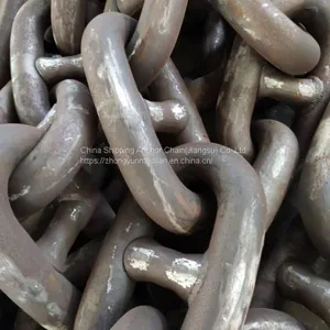 Black Painted Studlink Anchor Chain Studless Anchor Chain Cable thumbnail-2