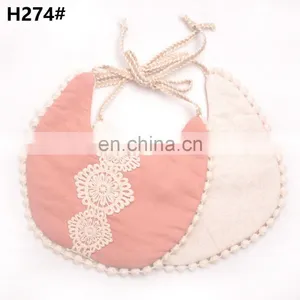1PC Newborn Baby Boys Girls Bibs Cute Saliva Towel Feeding Cotton Bibs Dribble Bandana Scarf Dinner Feeding Tassel Double-deck thumbnail-1