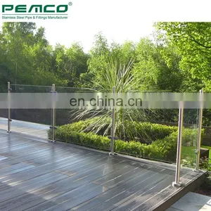 Factory Cheap Round Glass Clamp Stainless Steel Balcony Stainless Steel Glass Railing Systems thumbnail-7
