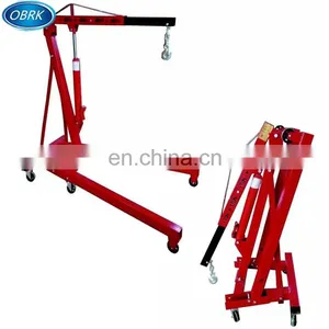 Small Portable Manual Foldable Shop Arm Crane/Hydraulic Shop Lift Crane thumbnail-1