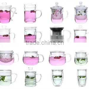 Glass Tea Mug/Cup With Infuser 300-500ML thumbnail-1