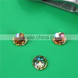 Wholesale Incomparable Beautiful 9mm Round Rose ab Zircon Ring thumbnail-5