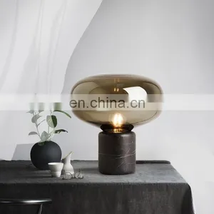 2021 Hot Sale Table Lamp Marble Base Bedroom Bedside Creative Art Deco Lamp Desk Lamp thumbnail-4