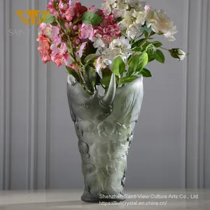 2021 New Folkcrafts Black Artwork Vase Rhinoceros Design Manufacturers Wholesale thumbnail-2