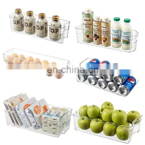 Amazon Hot Fridge Organizers Set Storage Clear Box Bins Bpa Free PET Plastic Food Container Egg Storage Plastic Egg Tray thumbnail-3
