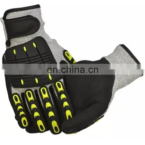 Safety Hand Anti Slip Anti Cut Resistant Nitirle Coated Impact Mechanical Gloves thumbnail-1