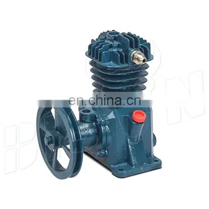 Bison China Maker CE Certificate 1Hp 0.75Kw 1000Rpm Twin Cylinder Small Air Compressor Pump thumbnail-1