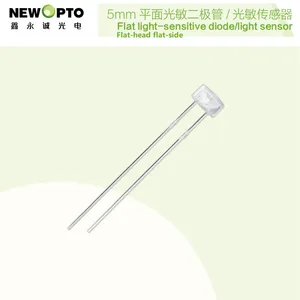 5mm Flat-head Flat-side Light Sensor, Phototransistor, Photodiode, 550nm 850nm for Light Control, Linear Dimming, Security Monitor,signal Tx Rx thumbnail-1