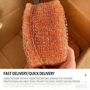 Factory Copper Mesh Scourer Kitchen Cleaning Ball Multi-Purpose for Home & Industrial Use thumbnail-4