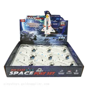 Diecast Space Playset Shuttle With Lighting & Sound Pullback Educational Vehicle Toys for Kids thumbnail-1