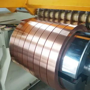 High Quality Pure 99.9% Bright Copper Foil 0.3mm C26800 Copper Strip in Coil thumbnail-2