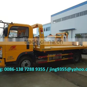 HOWO 3800mm Wheelbase Cheap Wrecker Tow Truck, L5600*W2300 Flatbed Wrecker Towing Truck on Sale in Africa thumbnail-4
