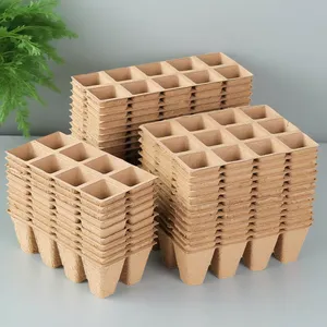 Transplantable Disposable Paper Pulp Seedling Tray Direct Plant Into Soil Transplantable thumbnail-5
