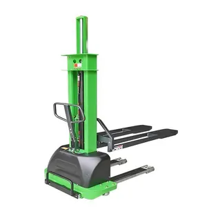 New Technology 500kg Self Loading Semi Electric Forklift Stacker for Sale thumbnail-2