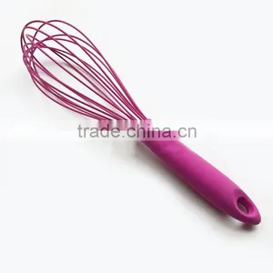In Stock Food Safety Hand Held Silicone Whisk Egg Whisk Egg Beaters Silicone Hand Mixer Egg Beater thumbnail-5