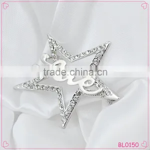 Wholesale Cheap Jewelry Five-point Star Rhinestone Brooch for Wedding Fashion Jewelry thumbnail-1