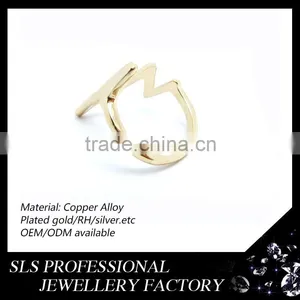 Handmade Imitation Kundan Jewellery Rings Electrocardiogram Shape Rings Wholesale Alloy Material With High Polished thumbnail-1