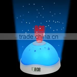 Alarm Clock Sky Led Kid Alarm Clock Projector Star Projector Weather Digital Light thumbnail-1