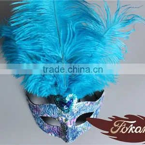 Wholesale Cloth Trim Big Ostrich Feather Mask For Bachelorette Party Supplies thumbnail-2