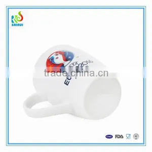 Promotional White Porcelain Ceramic Cup With Logo Printed thumbnail-2