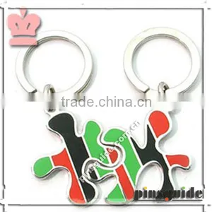 Wholesale Safety Personality Metal Jigsaw Puzzle Keychain For Feb Valentine's Day Gift thumbnail-1