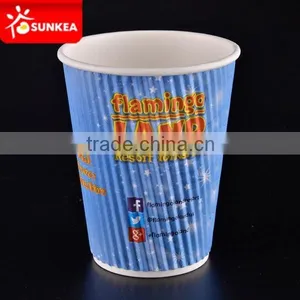 Heat Proof Custom Logo Ripple Paper Cup thumbnail-1