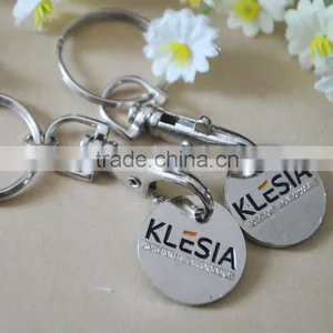 Metal Trolley Taken Coin Keychain Keyring thumbnail-1